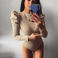 2021 Fall Women Sexy Winter Bodycon Bodysuit Fashion Casual Solid Knitted Long Sleeve Body Tops For Women Female