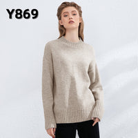 Aachoae Autumn Winter Women Knitted Turtleneck Wool Sweaters 2021 Casual Basic Pullover Jumper Batwing Long Sleeve Loose Tops