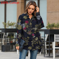 Celmia White Shirt 2021 Autumn Tunics Women Fashion Long Sleeve Blouse Lapel Casual Solid Button Asymmetrical Tops Party Blusas