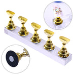 False Nail Tips Display Stand Holder Set Gold Magnetic Showing Shelf Practice Holders Manicure Nail Salon Tools