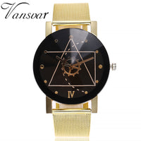 Casual Quartz Stainless Steel Band Marble Strap Watch Analog Wrist Watch