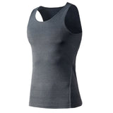 Comfortable Man's Sleeveless Solid O Neck Stretch Shirt Mens Tank Vest Vest Brand Clothing Summer Fitness Sportwear