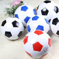 Kids Pupils Students Football Soccer Ball Size 3 PU Leather Lined Match Training