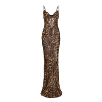 Copy of Glamaker Leopard print women maxi dress Bodycon winter v neck sexy dress Female slim party fitness long dress robe vestidos 2018