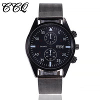 CCQ Casual Quartz Stainless Steel Band Marble Strap Watch Analog Wrist Watch