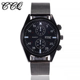 CCQ Casual Quartz Stainless Steel Band Marble Strap Watch Analog Wrist Watch