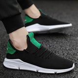 Male Breathable Sports Shoes Mesh Upper Flat Heel Lace-up Closure All-match For Autumn and Winter Fashion Trend