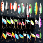 30pcs Fishing Lures Spinner Baits Crankbait Assorted Fish Tackle Hooks